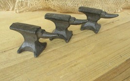3 Anvil Paperweights Cast Iron Blacksmith Small 3 1/4&quot; x 1 3/4&quot; Paper We... - £19.59 GBP