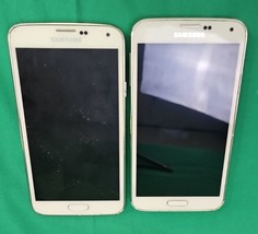 Samsung Galaxy S5 32GB 4G LTE White Lot Of 2 Untested - £37.62 GBP