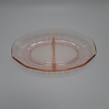 Vintage Fostoria Fairfax Elegant Oval Pink Depression Glass Divided Dish - $26.07