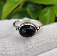 Natural Black Onyx Gemstone 925 Silver Ring Handmade Jewelry Ring All Sizes - £7.32 GBP