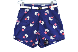 VTG 1950s Wamsutta NWT Nautical Stars &amp; Stripes High Waist Pin-Up Shorts... - $2,324.21 MXN