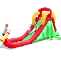 Inflatable Moonwalk Water Slide Bounce House Bouncer Kids Jumper Climbin... - £172.85 GBP