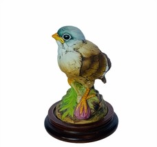 Gold Finch figurine Andrea by Sadek Japan goldfinch 6350 decor gift wood stand - £23.64 GBP