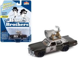 1974 Dodge Monaco Police Car Black White Dirty w/Roof Speaker Blues Brothers 198 - £16.41 GBP