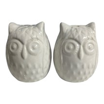 White Ceramic Owl Salt and Pepper Shakers – 3x2 Vintage Set with Loose S... - $198.83 MXN