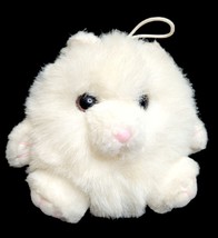 Kitty Cat 5&quot; White Stuffed Plush Felted Paws VINTAGE 1994 MJC International - £12.66 GBP