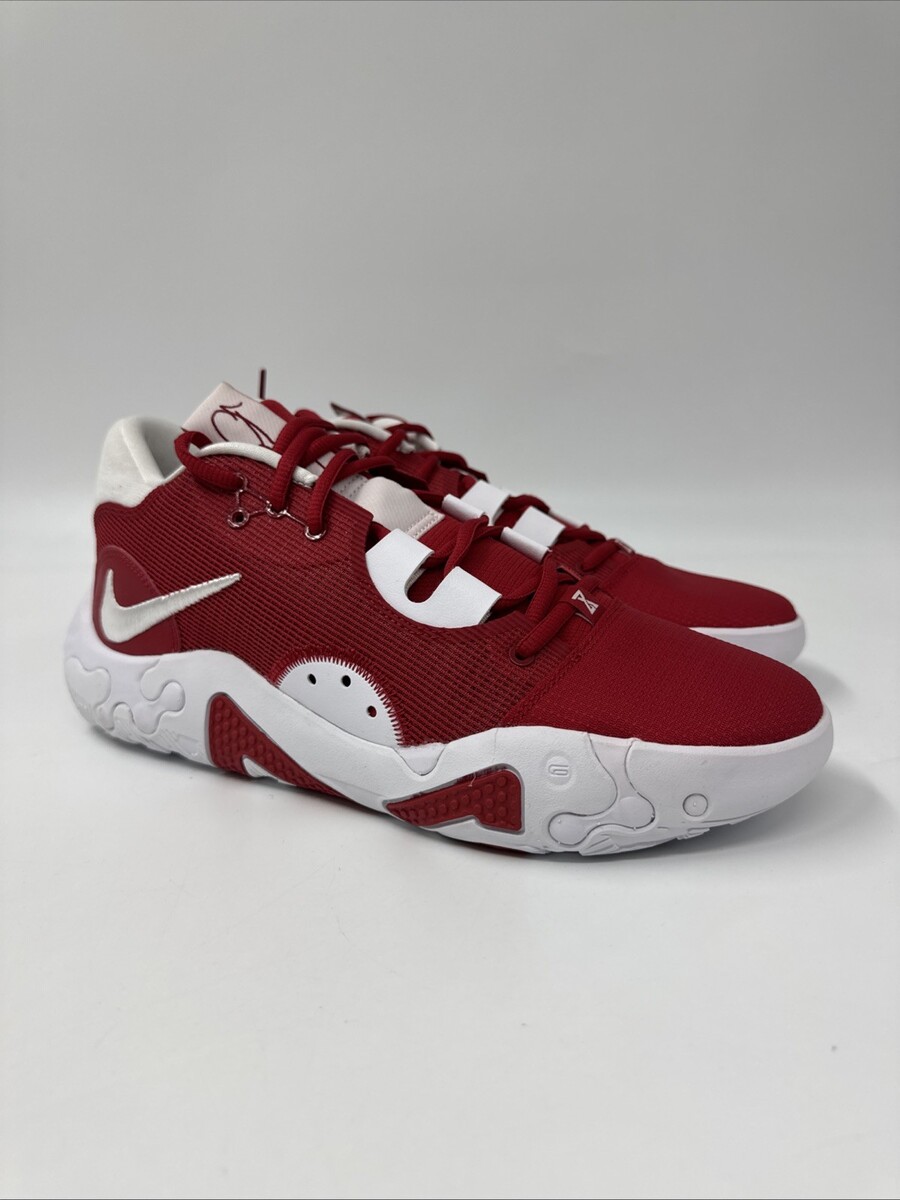 NIKE PG 6 TB PROMO PAUL GEORGE GYM RED-WHITE-WHITE DX6654-600 Size 10 - $179.99
