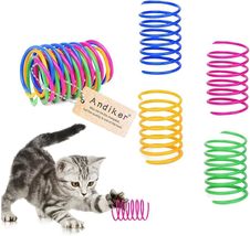 Cat Spiral Spring, 12 Pc Cat Creative Toy to Kill Time and Keep Fit - £7.98 GBP