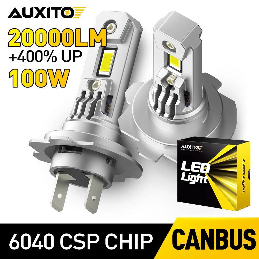 AUXITO 2Pcs Turbo H7 LED Canbus Car Lights 100W Headlamp No Error For  A5 A3 V8  - £179.11 GBP