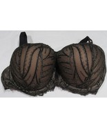Victoria&#39;s Secret LINED DEMI BLACK GOLD GLITTER LACE OVER BEIGE Bra Size... - $105.86 CAD