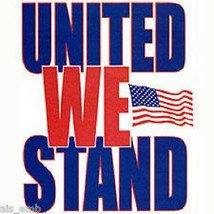 United We Stand Patriotic T Shirt HEAT PRESS TRANSFER for Shirt Sweatshi... - £5.15 GBP