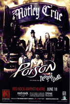 Motley Crue &quot;Poison&quot; @ Red Rock Hotel Vegas Promo Card - £1.55 GBP