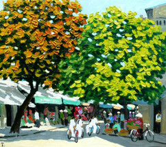 Through The Seasons, 24x36 Vietnamese actual original oil pa - £195.80 GBP