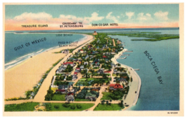 Pass A Grille Beach Florida from the Air Florida Postcard - £6.96 GBP