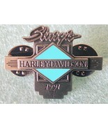 Vintage Harley Davidson 1991 Sturgis  Vest Jacket Hat Badge Pin See Pict... - €8,11 EUR