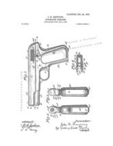 Colt Model 1903 Pocket Hammerless Automatic Pistol Patent Print - White - £6.25 GBP+