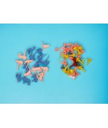 Vintage 18 Animals Plastic Cake Topper 40 Flower Candle Holders - Pastels - $755.48 MXN