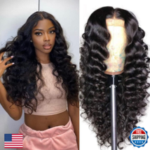 Binf Wigs Human Hair Loose Deep Wave Wig 18 Inch Loose Wave Lace Front Wigs - $105.75