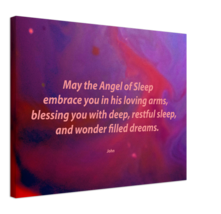 The Angel of Sleep by John - 18 x 24" Quality Stretched Canvas Word Art Print - $85.00