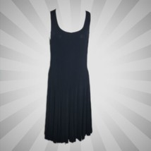 Chico&#39;s Travelers Vintage Slinky Dress ~ Sz 1 US M ~ Black ~ Knee Length - £39.08 GBP