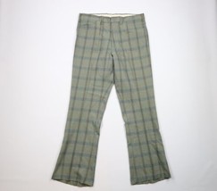 Vintage 60s 70s Streetwear Mens 36x32 Wool Blend Flared Bell Bottoms Pan... - £94.92 GBP