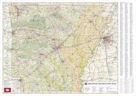 Arkansas Recreation Laminated Wall Map (MSH)(BM) - $193.05