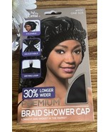Ms. Remi Premium Braid Shower Cap - Black - Drying Loop/Adjustable - $59.76 MXN