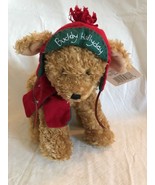 NEW Hallmark 10&quot; Holiday Puppy Dog Buddy Hollyday Plush Toy 2002 - £11.76 GBP