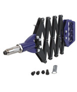 32&quot; Extending Reach Lazy Tong Hand Riveter Pop Rivet Gun Riverting Nozzl... - $41.03 CAD
