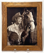 ROY ROGERS &amp; TRIGGER  8 x 10 Sepia Tone Print in Wood Frame w Glass - €12,18 EUR
