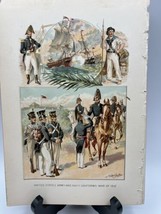 Photograph Men Uniforms Army Navy War of 1812 H.A. Ogden Print History of U.S. - £8.32 GBP