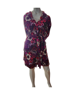 Vera Bradley Hooded Tie Robe Women Size Small Floral Fleece Pockets Short - $15.84