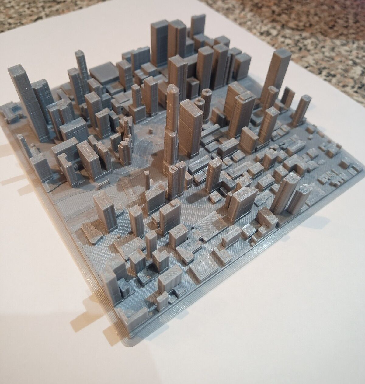 Primary image for Chicago City  3D Printed Model 5”x 5”x2” Tall Architecture PLA plastic !