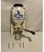 Vintage Zassenhaus Coffee Grinder Delft Blue Windmill Wall Mount Western... - $160.37