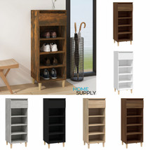 Modern Wooden Narrow Hallway Shoe Storage Cabinet Unit Organiser With To... - £48.49 GBP+