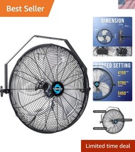 Powerful 18-Inch Wall Mount Fan - 4000 CFM, UL Listed for Safety and Eff... - $113.49