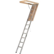 Louisville Ladder 7 ft 8 in to 10 ft 3 in Aluminum Attic Ladder with 375 lbs - £199.45 GBP