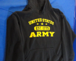 UNITED STATES ARMY ESTABLISHED 1775 BLACK &amp; GOLD HOODIE LARGE - $24.29