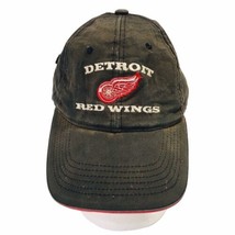 Vtg 90s Faded/Discolored Blk Detroit Red Wings Snapback Hat Cap Annco NH... - £17.83 GBP