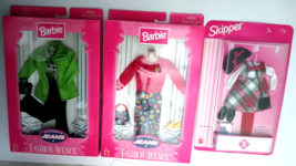 Barbie Authentic Jeans-Fashion Ave 19179, 2 Box&#39;s, Skipper Fashion 15889, 1 Box - £50.26 GBP