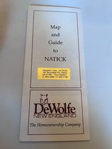 Map and Guide to Natick MA DeWolfe 1994 - $9.99