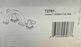 Delta T2751 Dryden Deck Mounted Roman Tub Faucet Trim with Lever Handles - £114.20 GBP