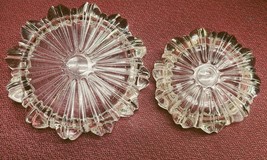 Vintage Pressed Glass Ashtray Set (2 in set) image 2