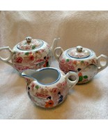 Made in Japan Geisha girl design teapot, creamer and sugar, porcelain, w... - €43,42 EUR