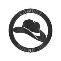 Customizable Cowboy Monogram - Steel Sign - Personalized Metal Sign - £56.17 GBP+