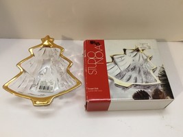 Studio Nova Yuletide Spirit Gold  Candy Dish Gold Tone Trim - $6.90
