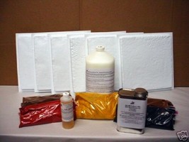 12x12 RUSTIC TILE MAKING KIT w/6 MOLDS & SUPPLIES CRAFTS 100s OF TILES @ PENNIES - $199.95