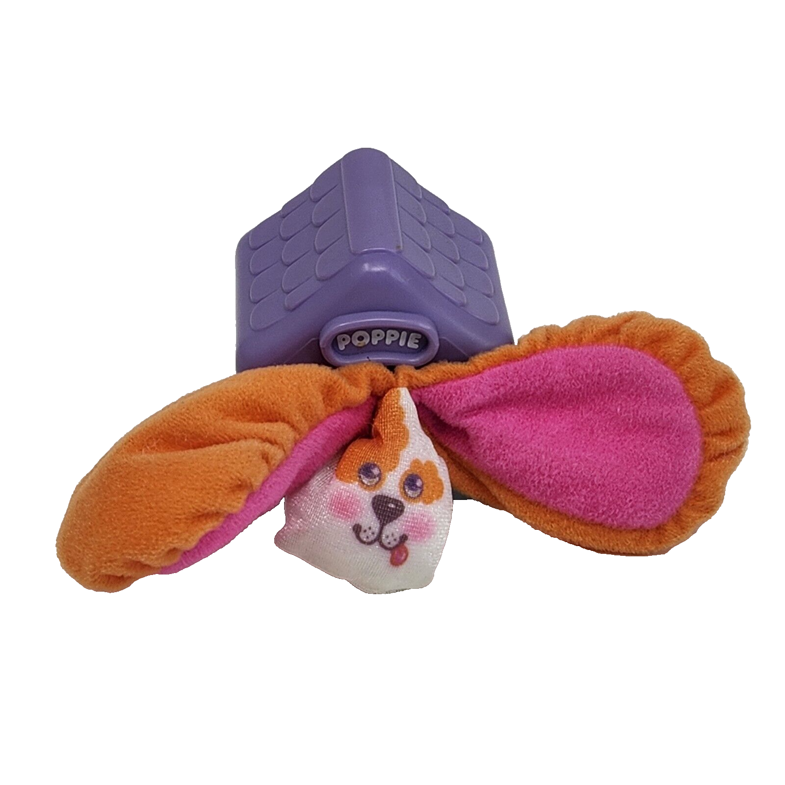 VINTAGE 1987 FISHER PRICE SMOOSHEES CUDDLERS POPPIE PUPPY DOG + HOUSE - $23.75