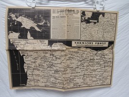WW2 era NEWSMAP Overseas Edition Armed Forces July 31 1944 Map Normandy Front - £4.69 GBP