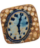 Clock Handmade Ceramic Refrigerator Magnet - $10.00